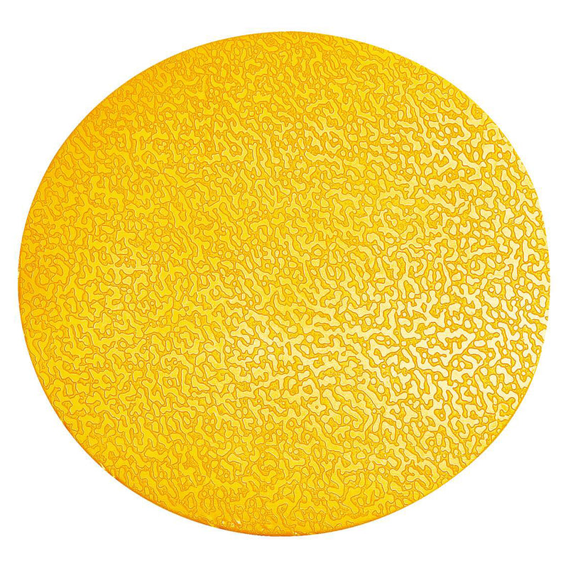 Studio image of a Durable Floor Marking Point Yellow circular marker displaying the textured abrasion resistant plastic surface and bright signal yellow finish against a white background.