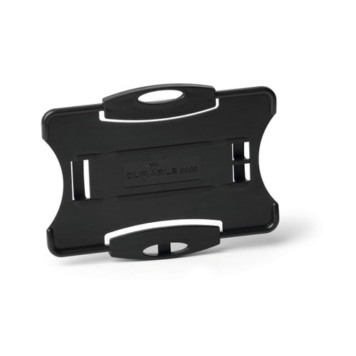 Durable ECO ID card holder with punched slot for lanyard or badge reel attachment