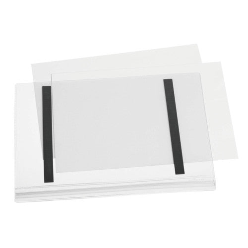 Durable A4 magnetic waterproof pocket with transparent front panel, portrait orientation
