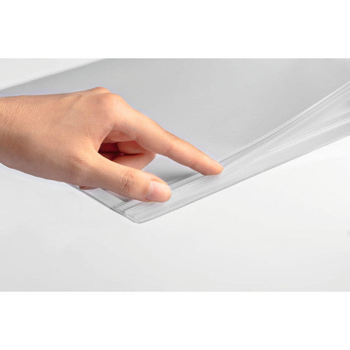 Pack of 5 Durable A4 transparent magnetic pockets arranged side by side