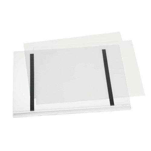 Durable A3 magnetic water-resistant display pocket in transparent film, portrait orientation