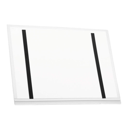Reverse side of the Durable A3 pocket showing two magnetic strips for metal surface attachment