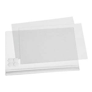 Durable A4 water-resistant self-adhesive transparent pocket, front view