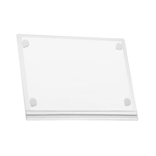Durable A4 pocket attached to a smooth outdoor surface with self-adhesive pad