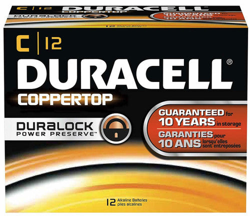 Duracell Coppertop MN1400 1.5V C Alkaline Batteries box of 12