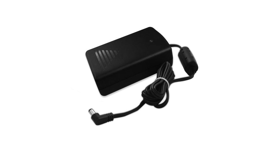 Genuine Dymo 1738545 black 90W power adaptor brick with a coiled lead, ferrite core and right angle barrel plug, for the LabelWriter 4XL and 5XL
