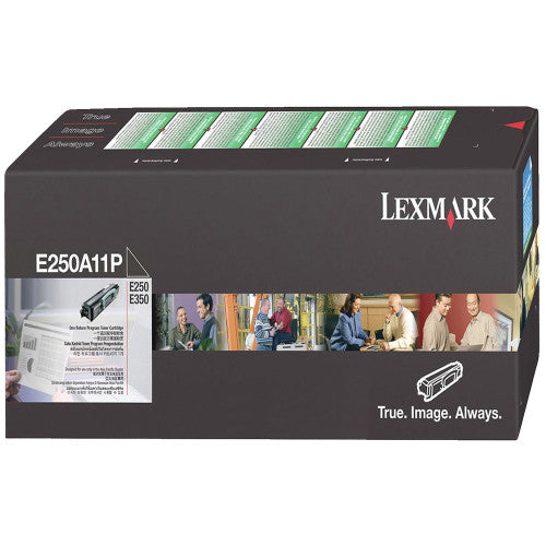 Lexmark E250A11P Black Toner Cartridge 3500 Pages