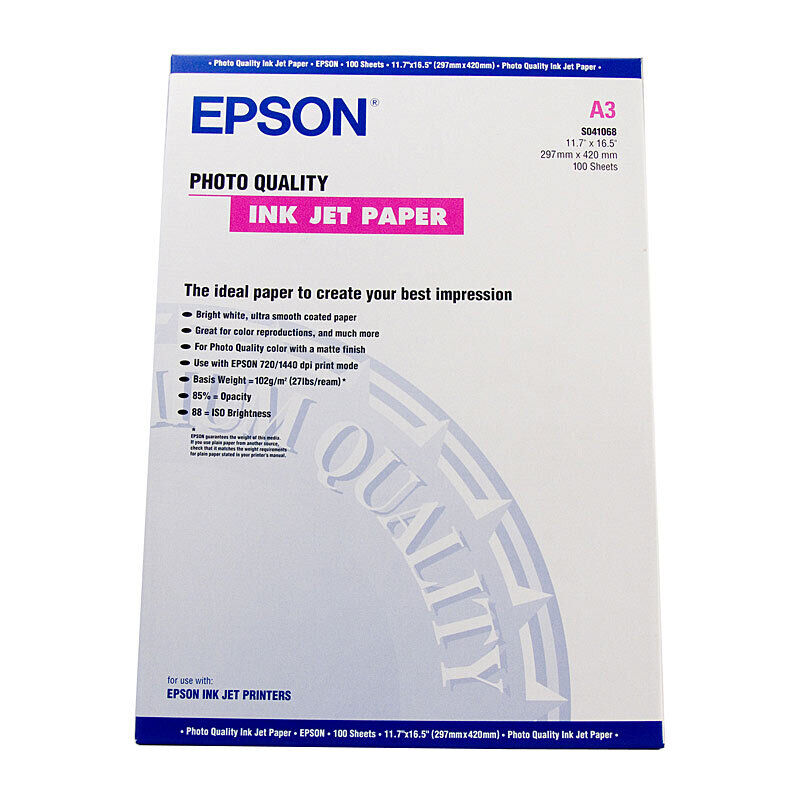 Epson S041068 Premium Glossy Photo Paper A3 20 Sheets