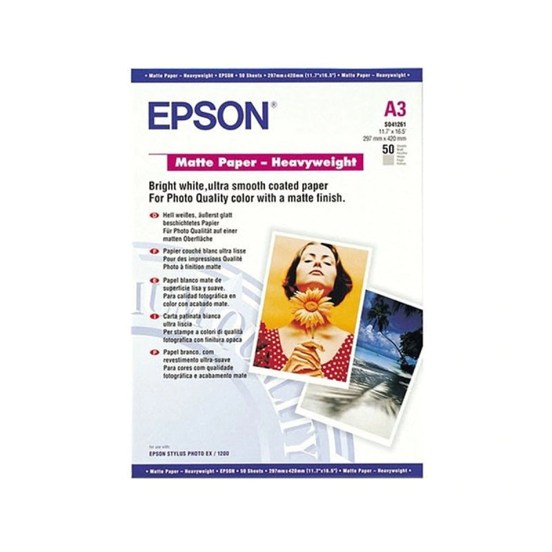 Epson S041261 Matte Heavyweight Paper A3 50 Sheets