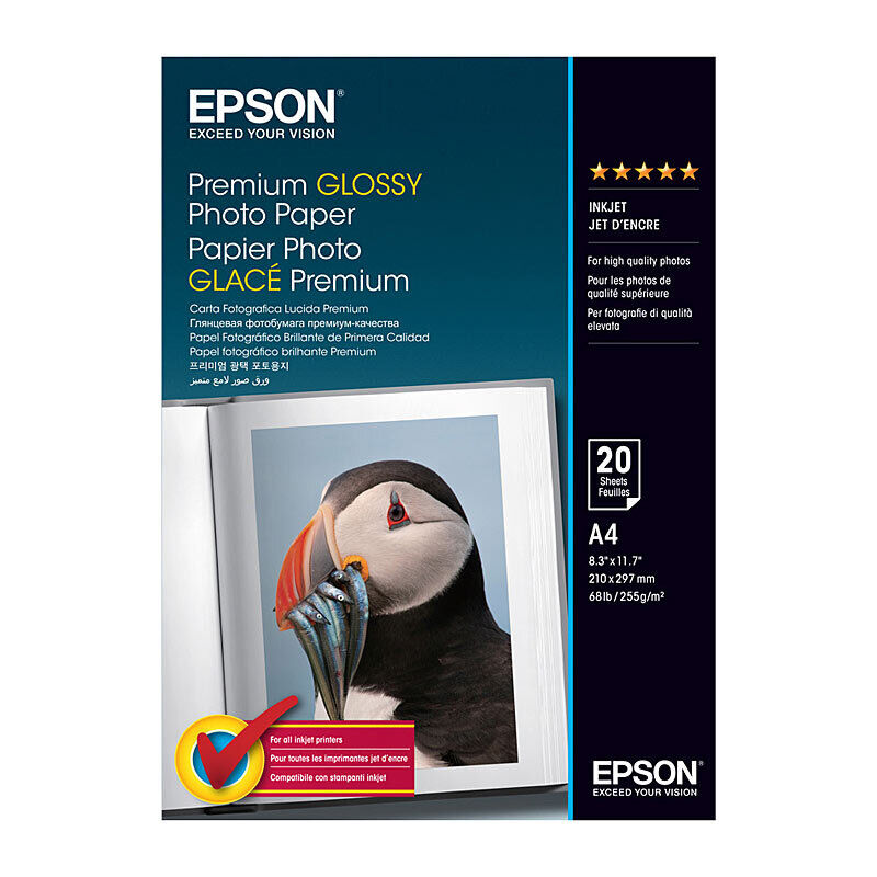 Epson S041287 Premium Glossy Photo Paper A4 20 Sheets
