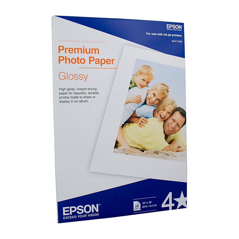 Epson S041289 Premium Glossy Photo Paper A3+ 20 Sheets