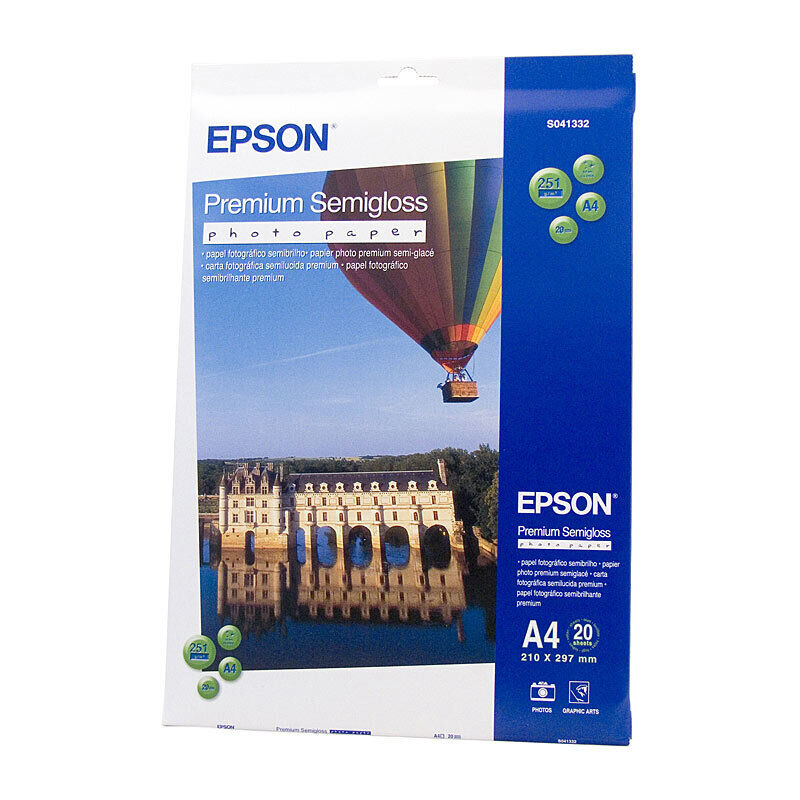 Epson S041332 Premium Semi Gloss Photo Paper A4 25 Sheets