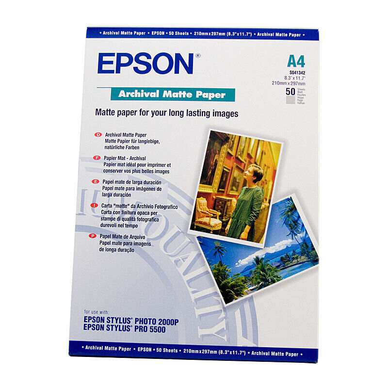 Epson S041342 Archival Matte Paper A4 20 Sheets