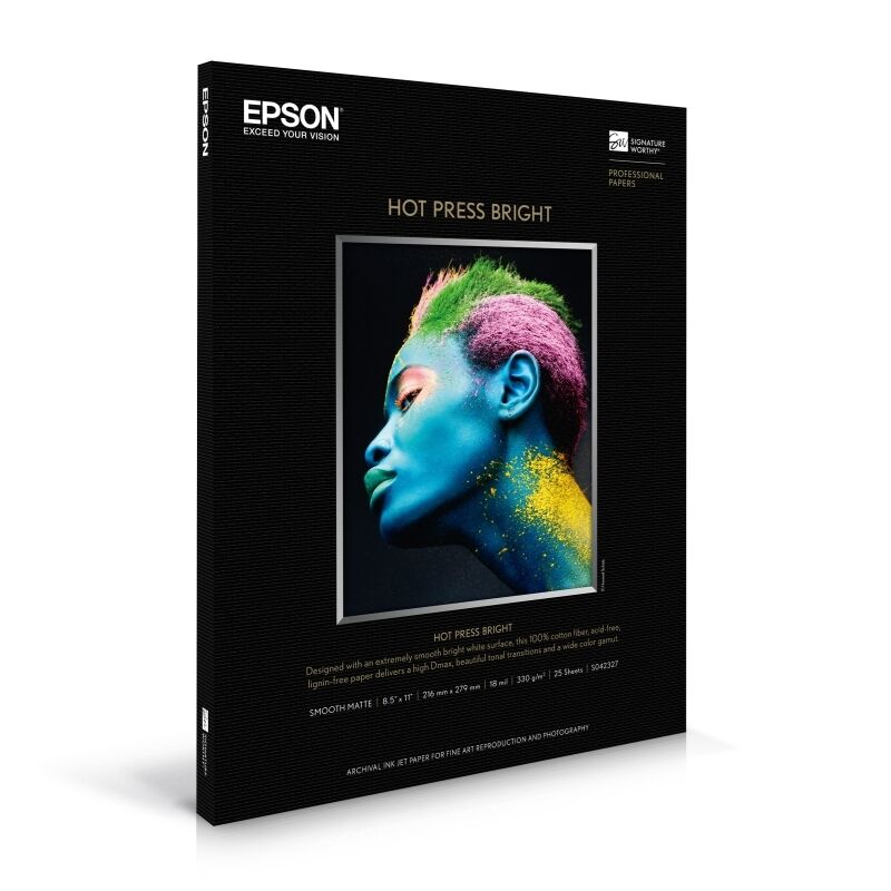 Epson S042330 Fine Art Hot Press Bright A3+ 25 Sheets