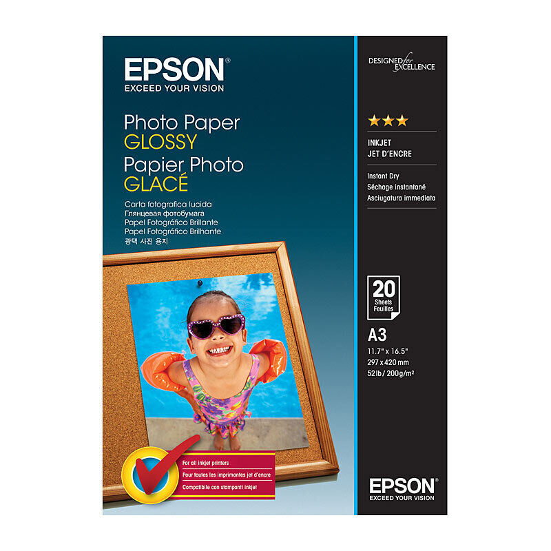 Epson S042536 Photo Paper Glossy A3 200gsm 20 Sheets
