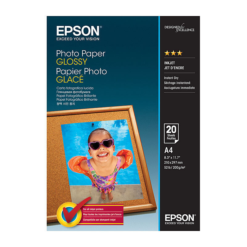 Epson S042538 Photo Paper Glossy A4 200gsm 20 Sheets