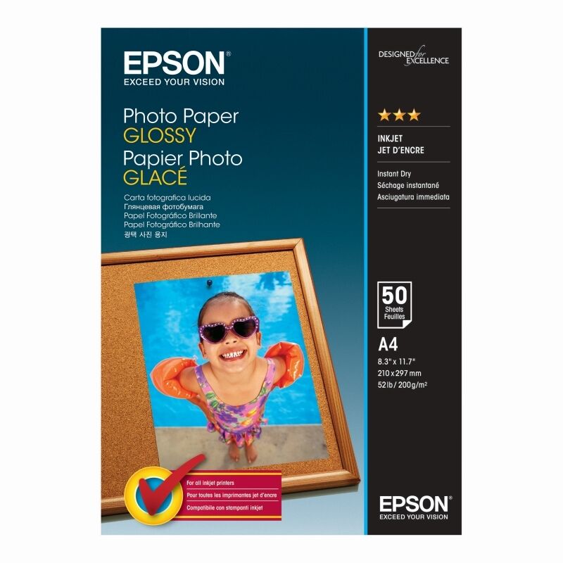 Epson S042539 Photo Paper Glossy A4 200gsm 50 Sheets