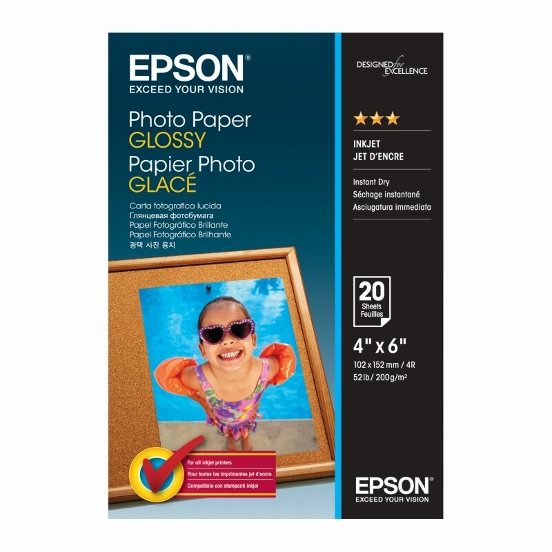Epson S042546 Photo Paper Glossy 4x6 200gsm 20 Sheets