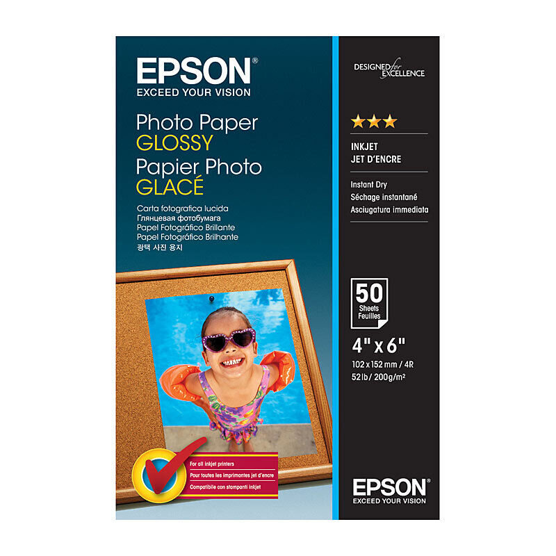Epson S042547 Photo Paper Glossy 4x6 200gsm 50 Sheets