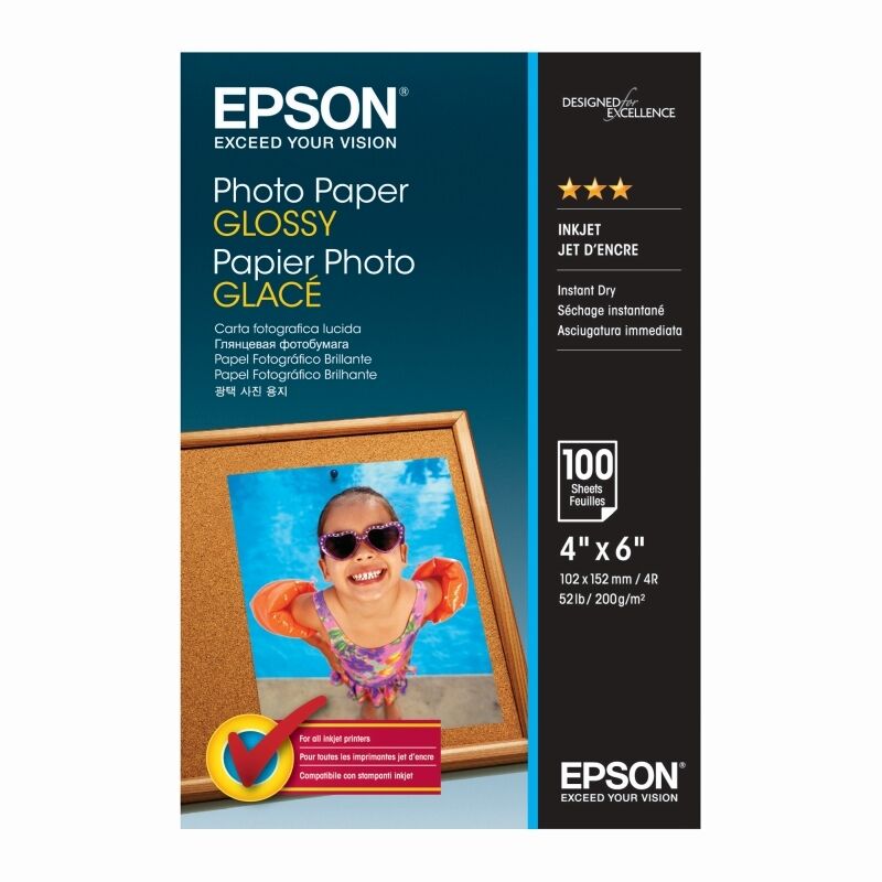 Epson S042548 Photo Paper Glossy 4x6 200gsm 100 Sheets