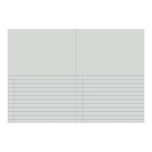 Writer Premium Story Book A4 64 Page Top Plain Bottom 14mm Solid Ruled Red Margin Pack 10 — bulk pack of 10