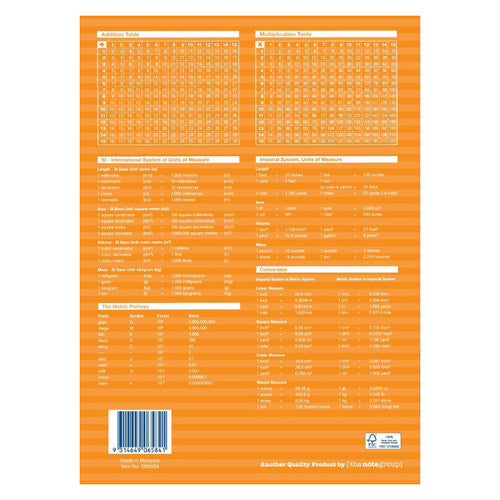 Writer Premium Wonder Writer A4 64 Page 10mm Graph 80gsm Mega Maths Book Pack 10 — open pages showing 10mm graph ruling