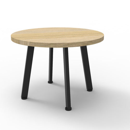 Rapidline Eternity Round Coffee Table 600mm Diameter Natural Oak / Black