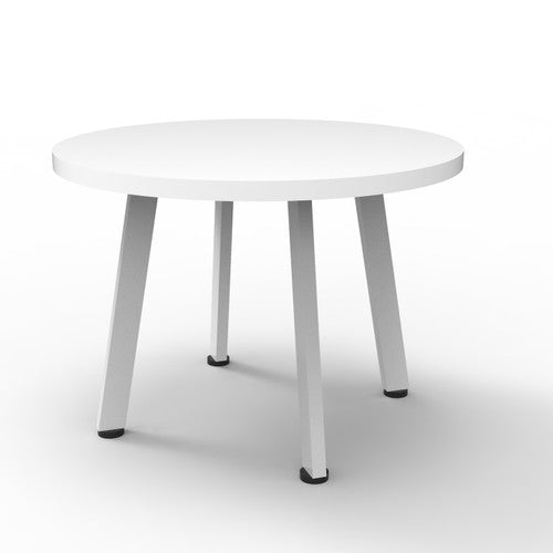 Rapidline Eternity Round Coffee Table 600mm Diameter Natural White / White