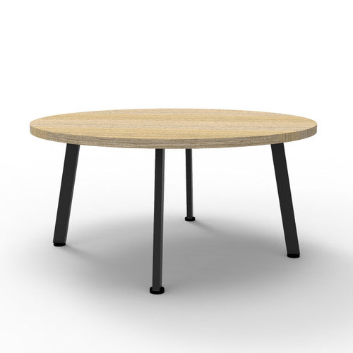 Rapidline Eternity Round Coffee Table 900mm Diameter Natural Oak / Black