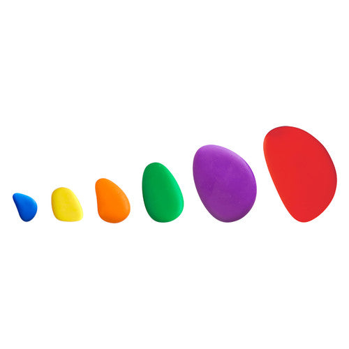 Rainbow Pebbles used in a classroom sorting activity with multiple colour groups