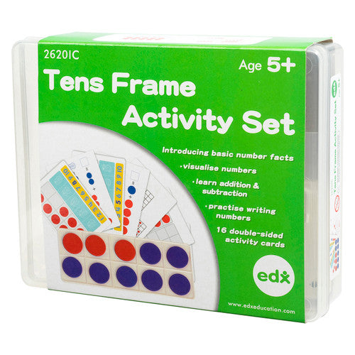 Close-up of two-colour counters from the EDX Education Ten Frames Activity Set