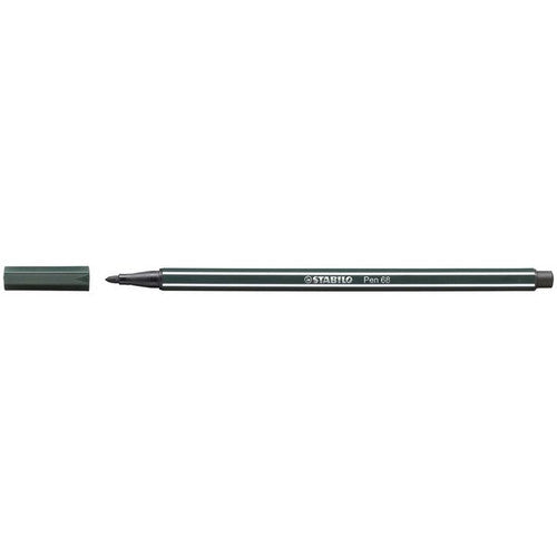 Stabilo Pen 68 Premium Colouring Pen 1.0mm Earth Green Box of 10