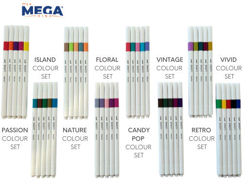 Uni Emott Everfine Fineliners 0.4mm No.3 Assorted Pack of 5 Vintage