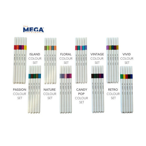 Uni Emott Everfine Fineliners 0.4mm No.2 Assorted Pack of 5 Passion