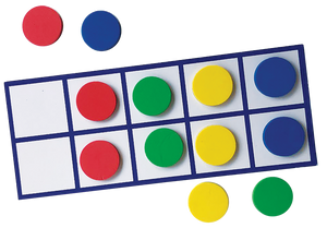 Jumbo Magnetic Ten Frames Set 4 Frames and 44 Counters Ages 5 Plus