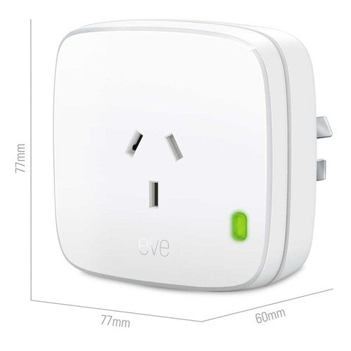 Eve Energy Smart Plug showing built-in physical switch and child lock feature