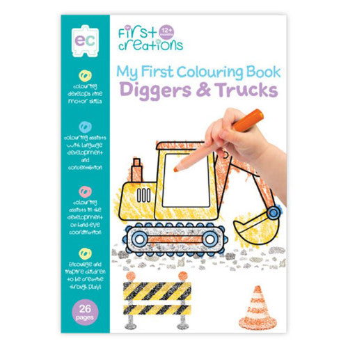 Educational Colours First Creations My First Colouring Book Diggers and Trucks