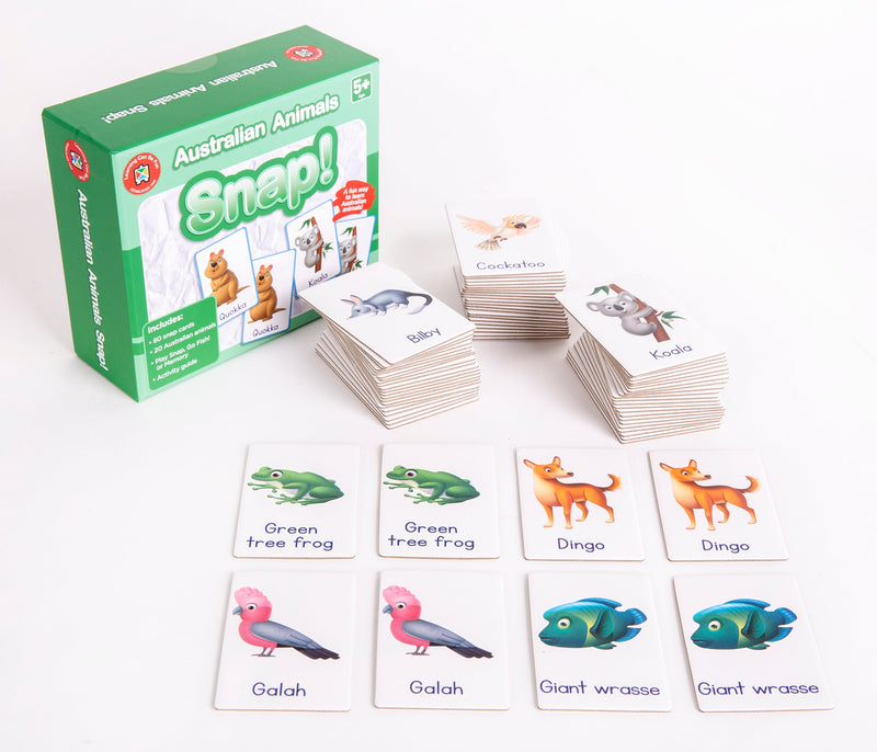 Australian Animals Snap Card Game 20 Native Animals 3 Games-2