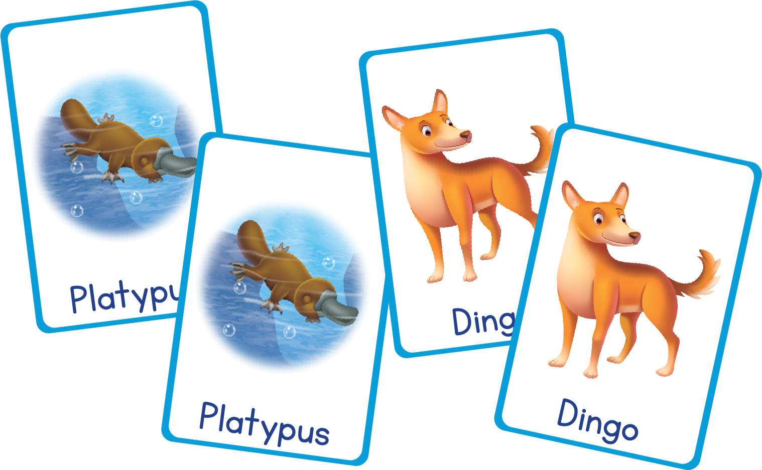 Australian Animals Snap Card Game 20 Native Animals 3 Games-3