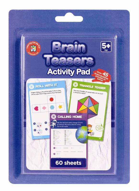 Brain Teasers Activity Pad Critical Thinking Puzzles Ages 5 Plus-1