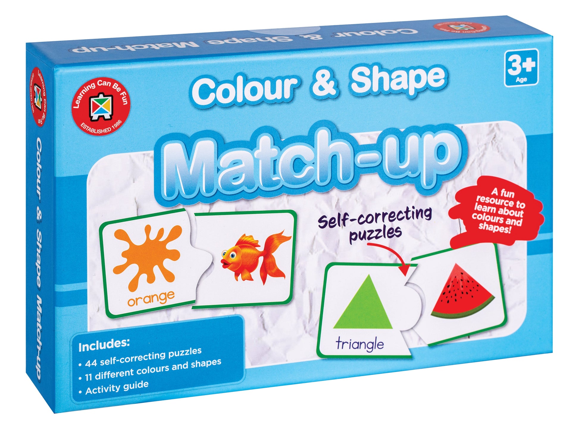 Colour and Shape Match Up Self Correcting Puzzles 11 Colours Shapes-2