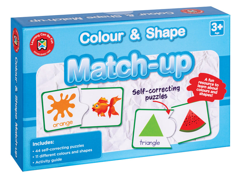 Colour and Shape Match Up Self Correcting Puzzles 11 Colours Shapes-2