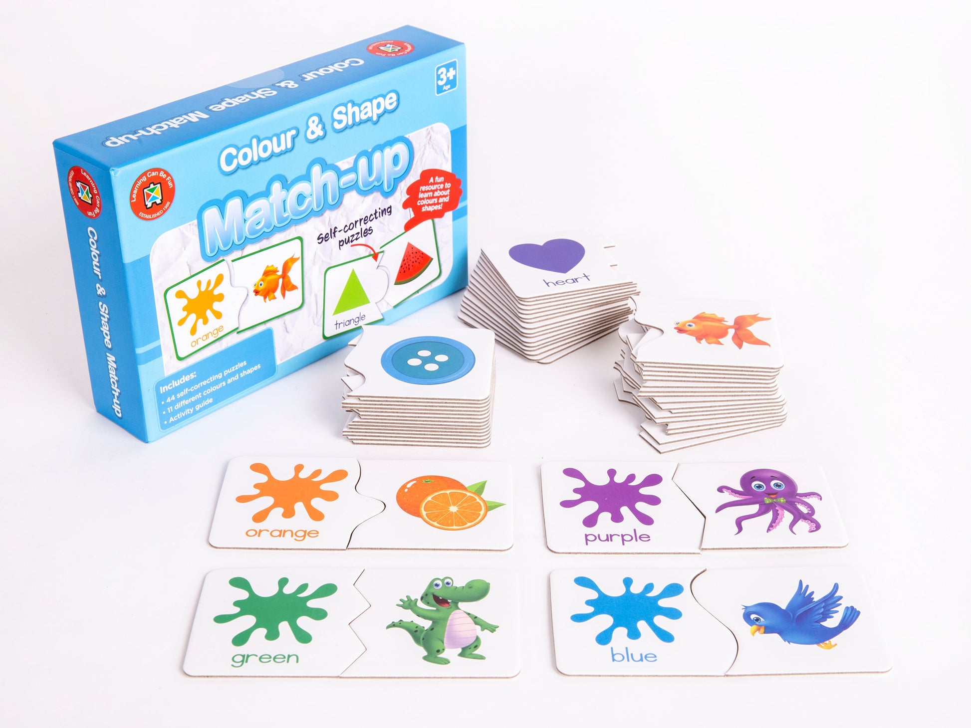 Colour and Shape Match Up Self Correcting Puzzles 11 Colours Shapes-4