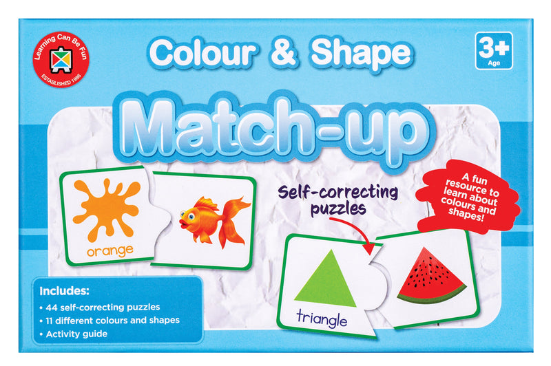 Colour and Shape Match Up Self Correcting Puzzles 11 Colours Shapes-1