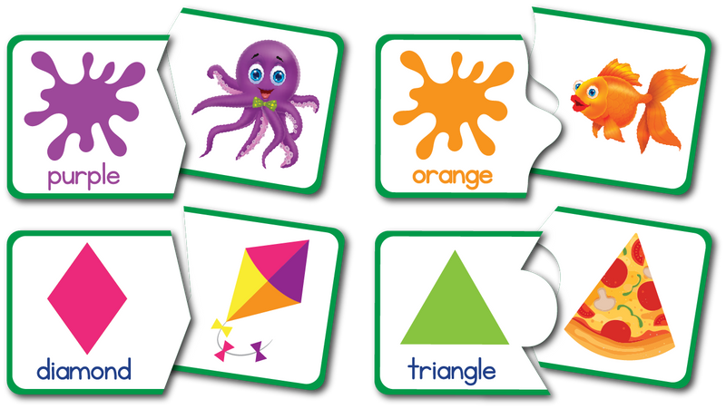 Colour and Shape Match Up Self Correcting Puzzles 11 Colours Shapes-3