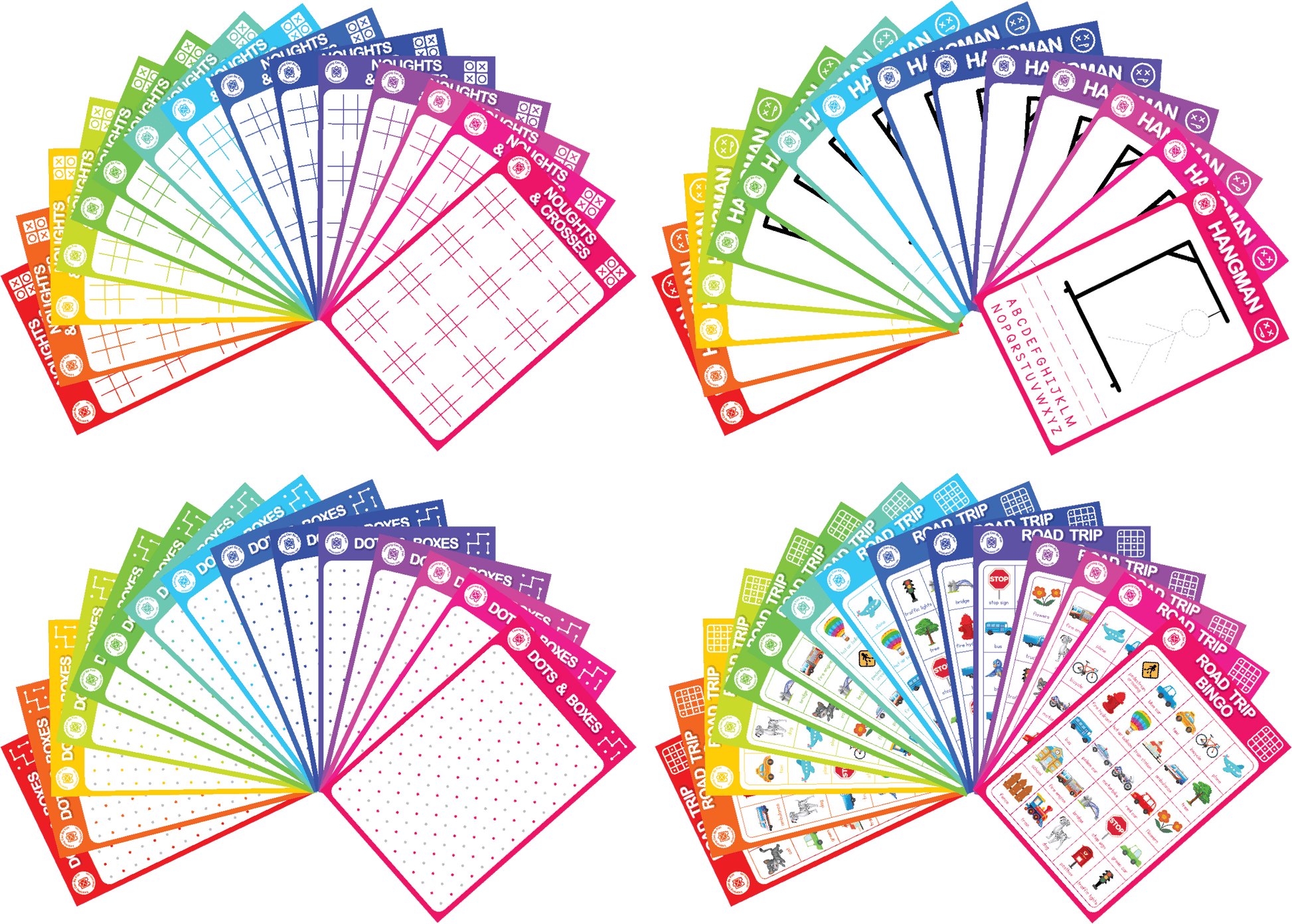 Games on the Go Activity Pad 60 Pages Dots Boxes Hangman Bingo-2