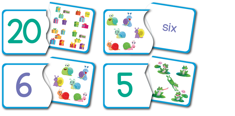 Numbers 1 to 20 Match Up Self Correcting Puzzles Numerals Words-4