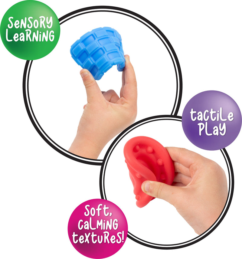 Sensory Sprouts Textured Calming Shapes and Stones Set of 12 Bright-3