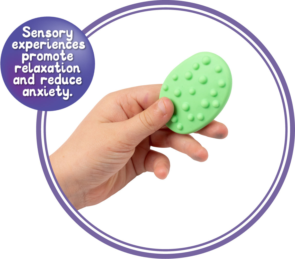 Sensory Sprouts Textured Calming Stones Set of 18 Bright-4
