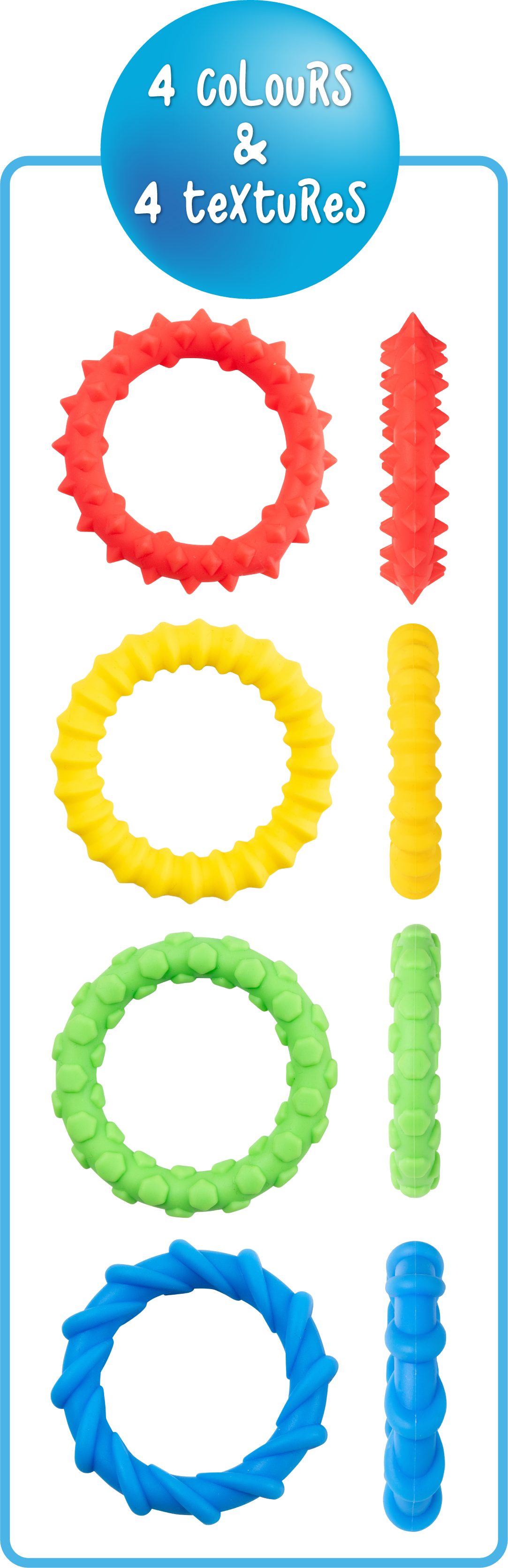 Sensory Sprouts Textured Fidget Bracelets Set-2